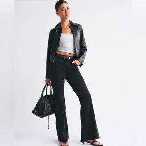 Abercrombie & Fitch High-Rise Black Flare Jeans